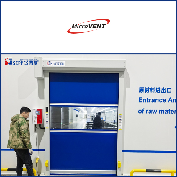 江苏泛亚微透车间安装西朗快速门