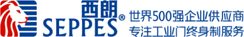 红蓝配色狮子形象logo的工业门品牌