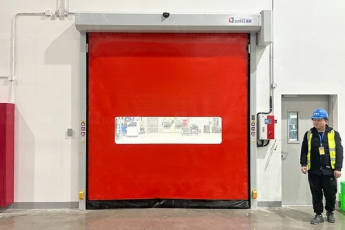 快速隔断食品生产车间的门-不锈钢洁净室快速上升软帘门