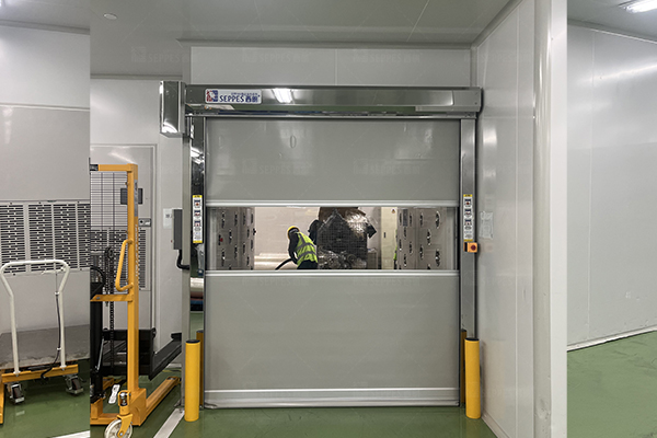 改造后不锈钢框架快速卷帘门